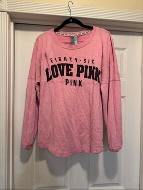 Victoria's Secret PINK Ribbed-Neck Pullover - Light Pink